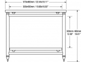 Solidsteel 5.2 mueble de audio dos estantes y altura de 48 cms