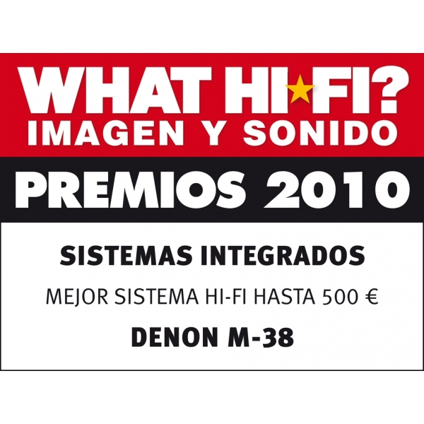 Denon D-M38 Micro cadena, lector CD, radio AM/FM. USB iPod direct, 30W x2b. Prem